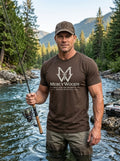 MercyWoods Tee -Built for the Woods  Dark Brown